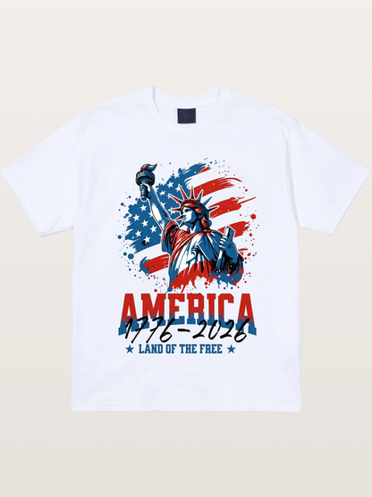Statue Of Liberty 1776-2026 Gildan T-shirt