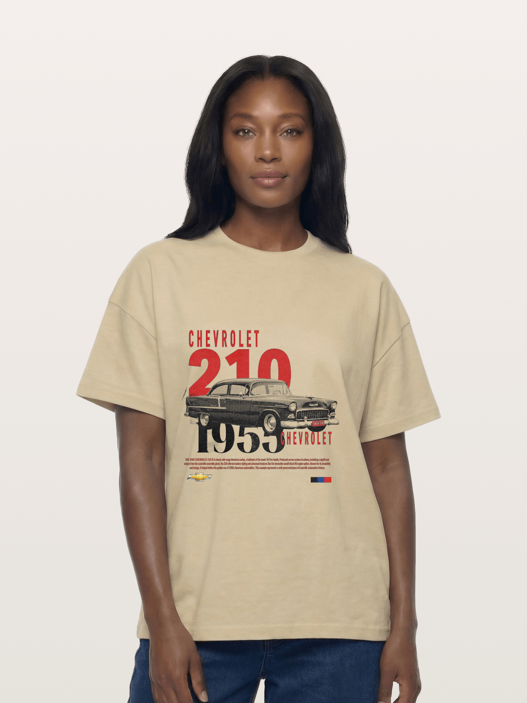 1955 Chevrolet 210 Retro Poster Gildan T-shirt