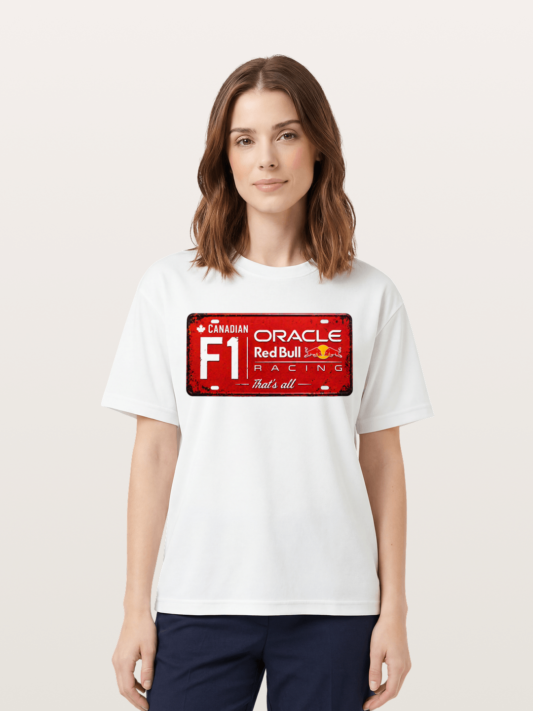 Red Bull F1 Vintage License Plate Cotton T-shirt