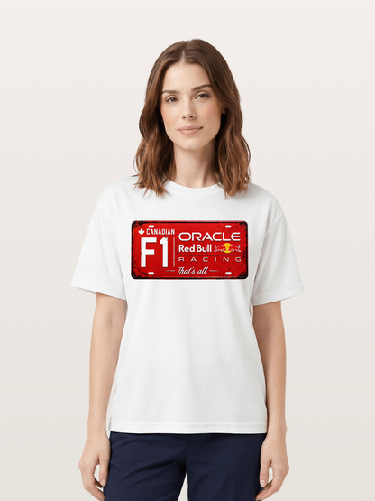 Red Bull F1 Vintage License Plate Cotton T-shirt
