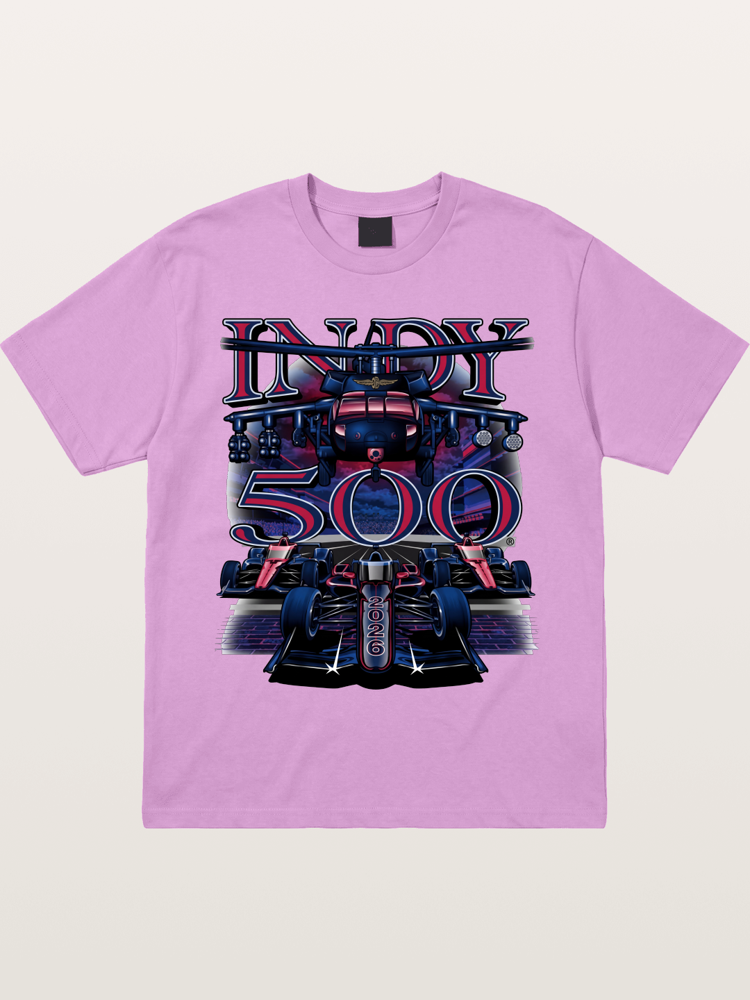 Indy 500 2026 Race Car Neon Art Gildan T-shirt