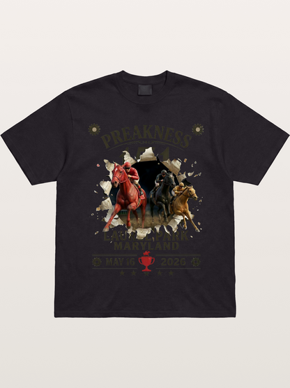 Preakness 151 Breakthrough Horse Art Gildan T-shirt