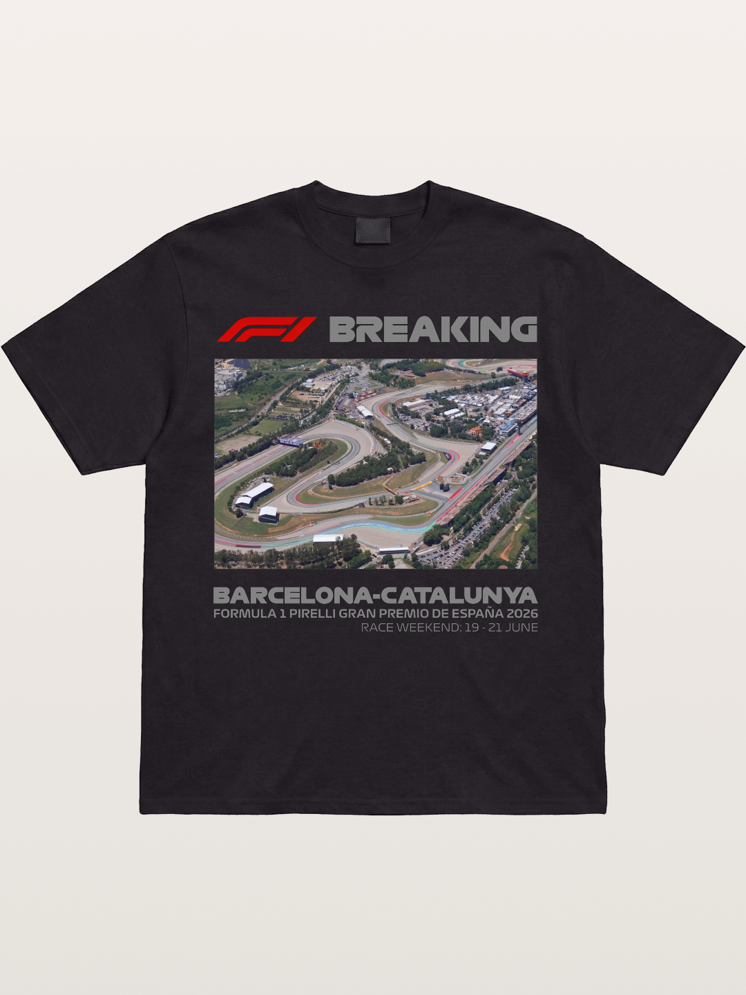 Barcelona Catalunya Track Aerial View Gildan T-shirt