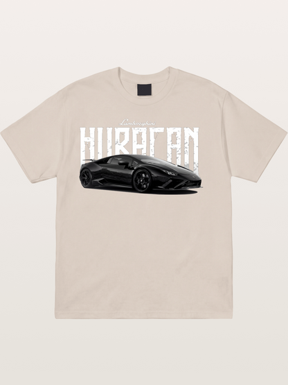 Black Lamborghini Huracan Coupe Cotton T-shirt