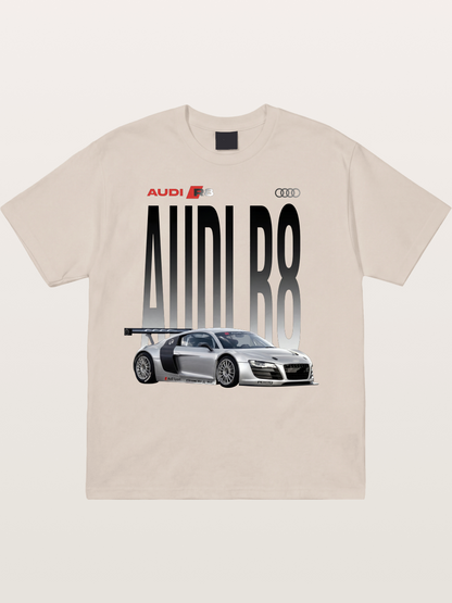 Silver Audi R8 GT3 Front Side View Cotton T-shirt