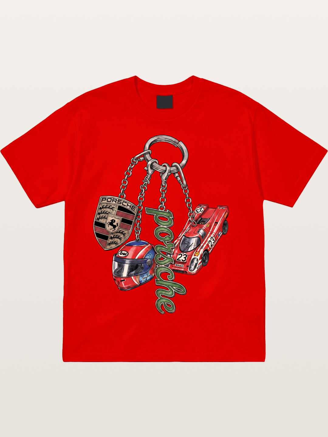 Porsche Vintage Race Charm Combo Cotton T-shirt