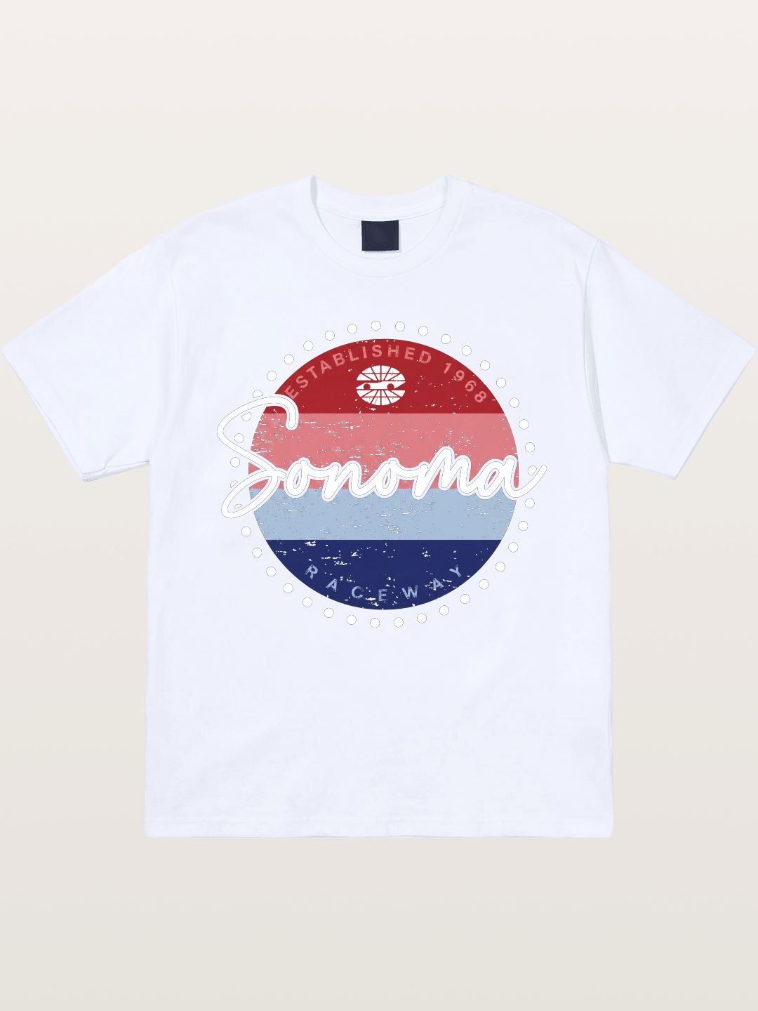 Sonoma Raceway Retro Circular Logo Gildan T-shirt