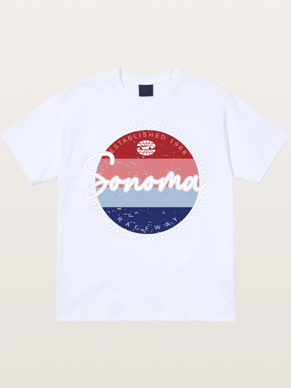 Sonoma Raceway Retro Circular Logo Gildan T-shirt
