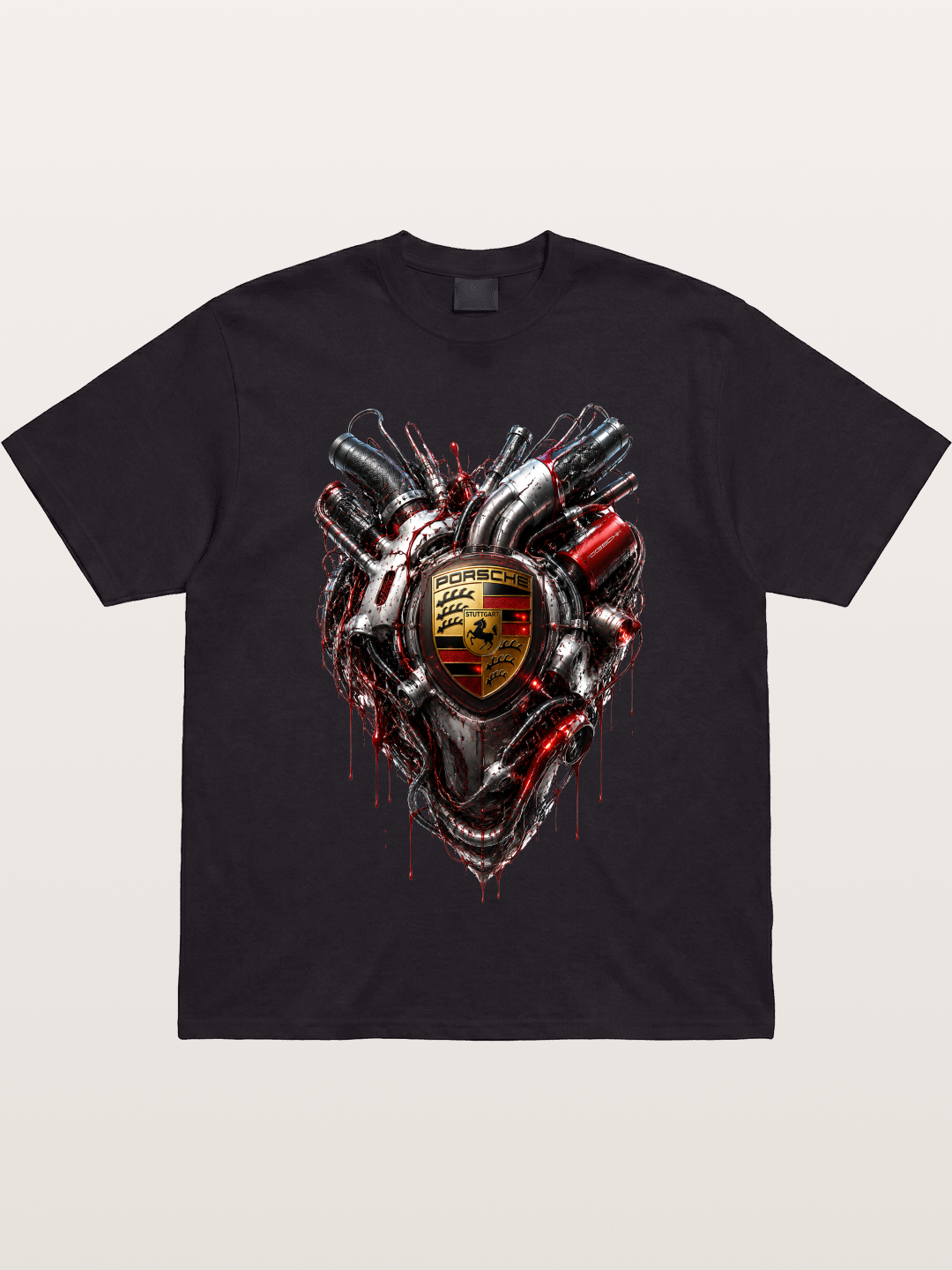 Porsche Mechanical Heart Art Gildan T-shirt