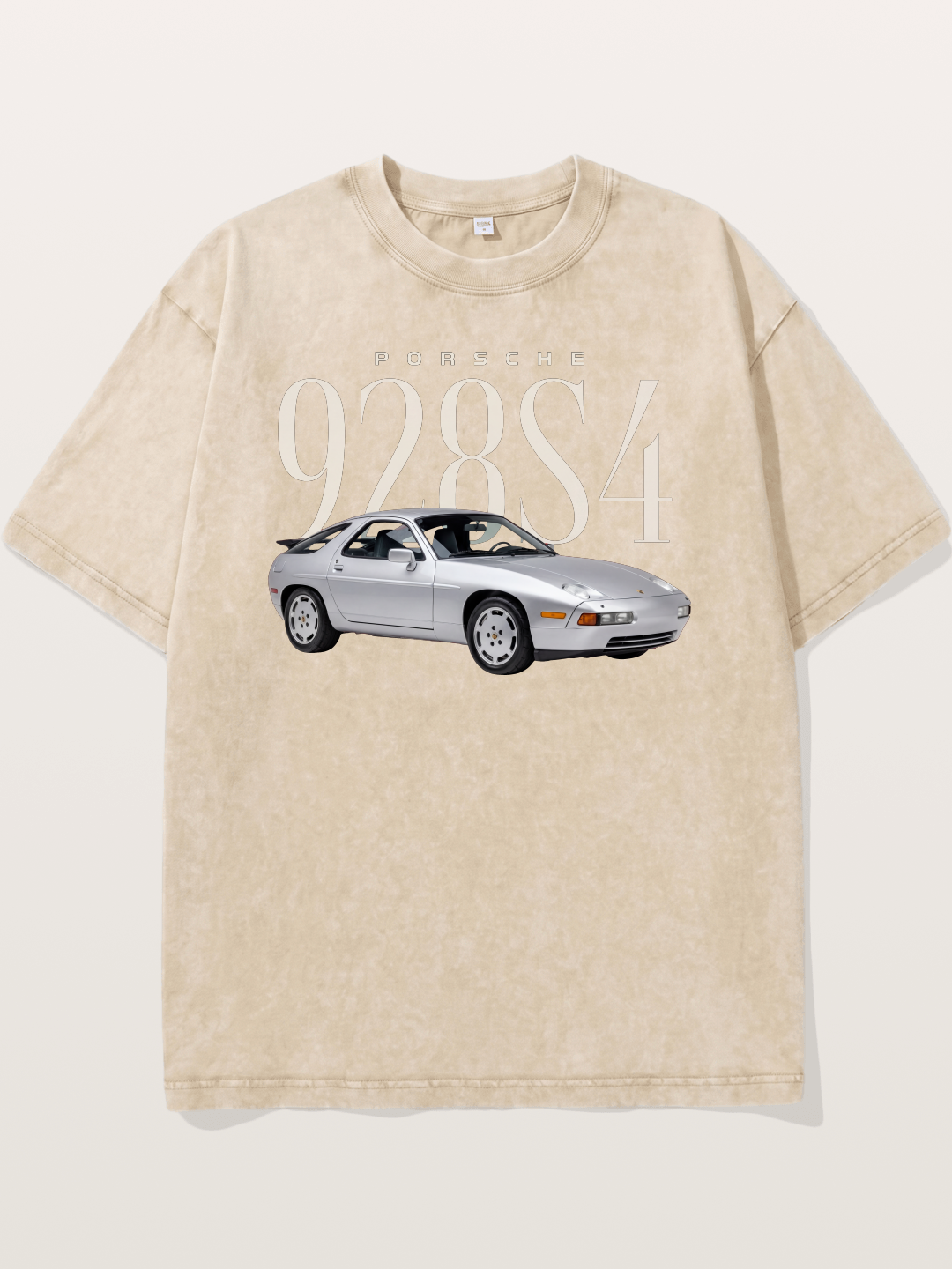 Porsche 928 S4 Silver Coupe Washed T-shirt