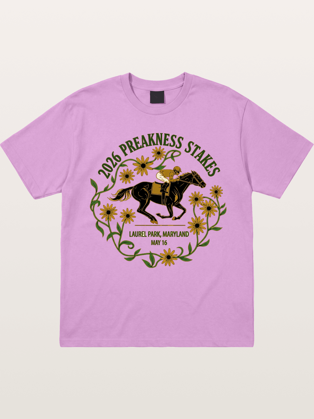 Preakness Stakes Laurel Wreath Badge Gildan T-shirt