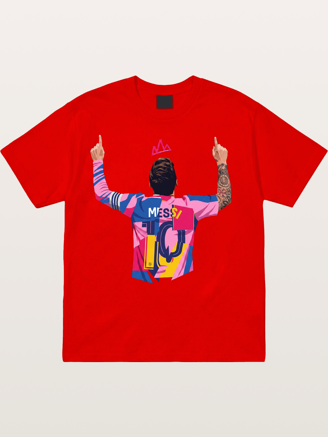 Messi No.10 Celebration Pose Cotton T-shirt
