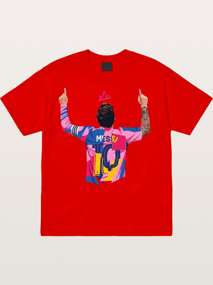 Messi No.10 Celebration Pose Cotton T-shirt