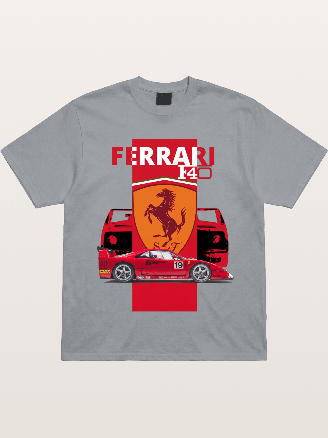 Ferrari F40 Race Car Double View Gildan T-shirt