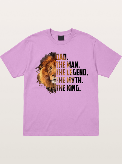 Dad The King Lion Design Gildan T-shirt