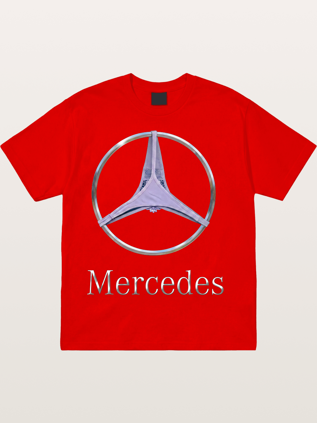 Mercedes Logo Thong Print Cotton T-shirt