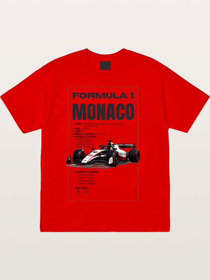 F1 Monaco Grand Prix Fact Sheet Cotton T-shirt