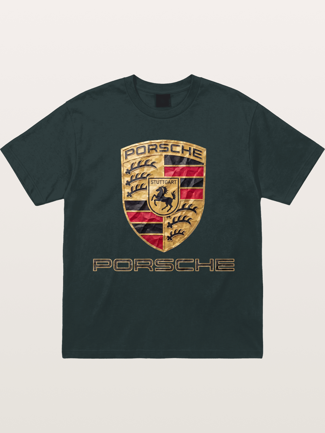 Porsche Crumpled Paper Logo Gildan T-shirt