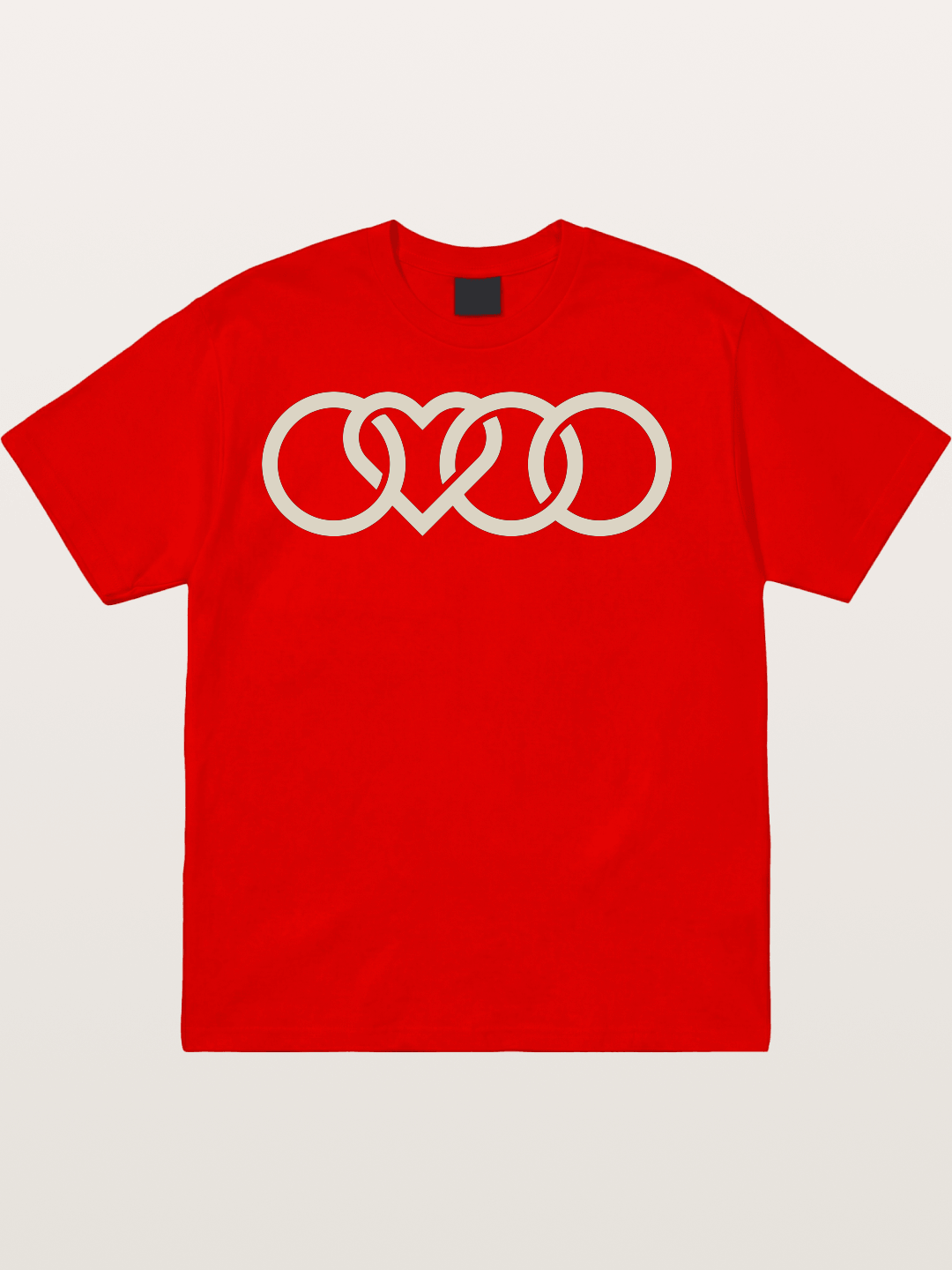 Audi Four Rings Heart Shape Cotton T-shirt
