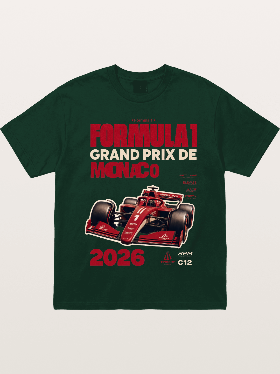 Red Monaco F1 2026 Poster Gildan T-shirt