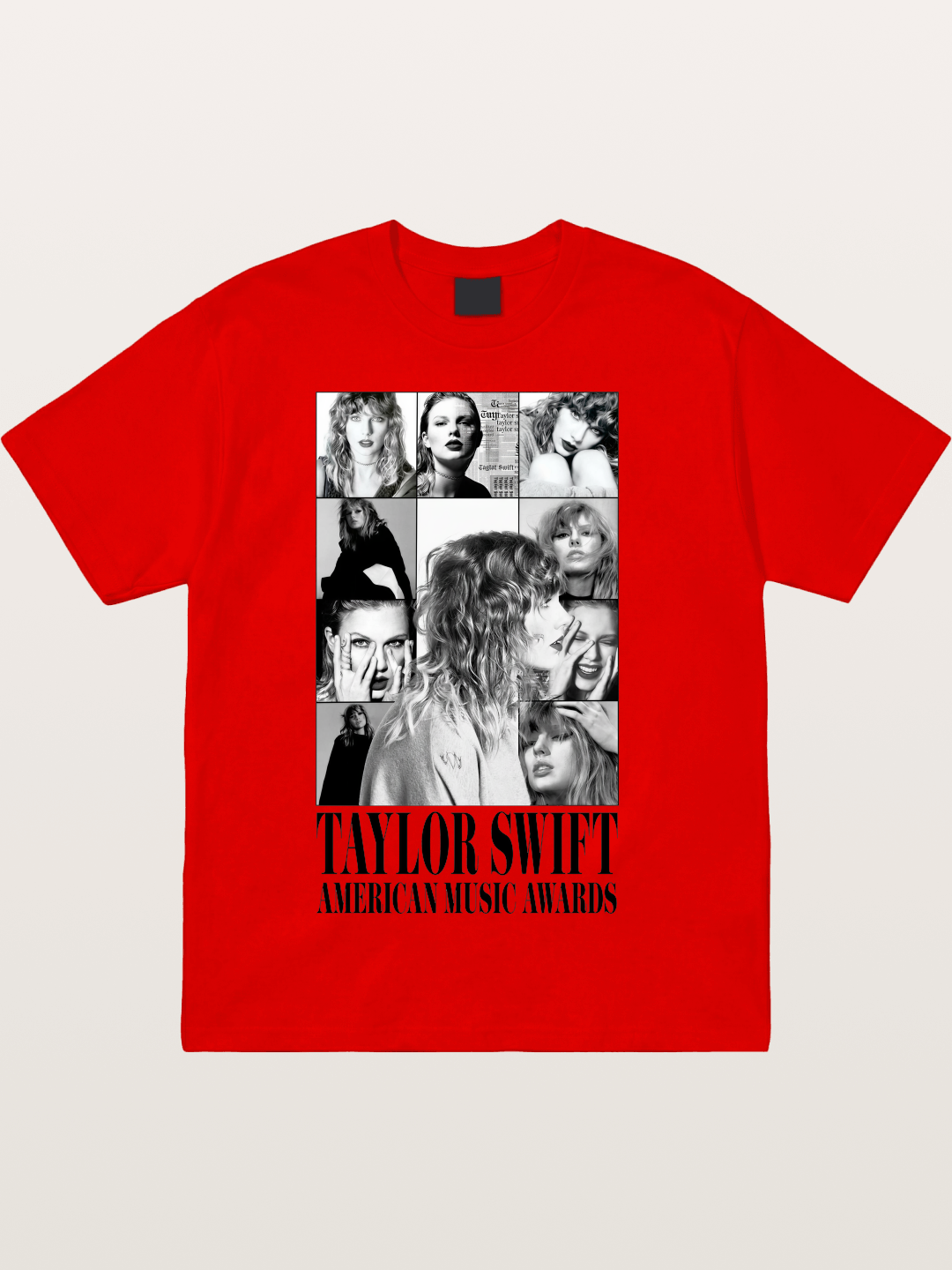 Taylor Swift AMA Collage Print Cotton T-shirt