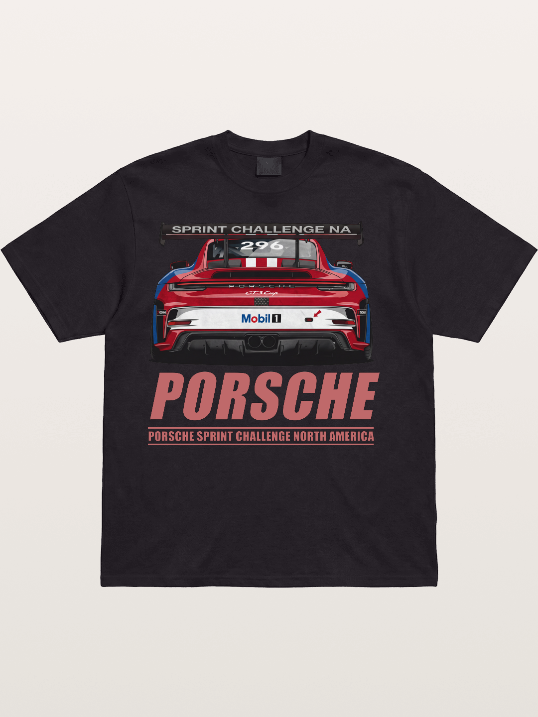 Porsche 911 Sprint Challenge Rear Cotton T-shirt