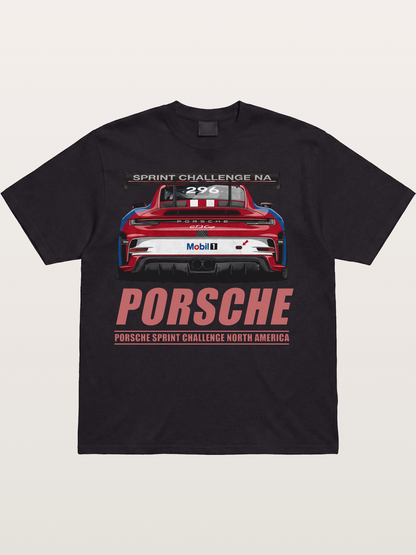 Porsche 911 Sprint Challenge Rear Cotton T-shirt