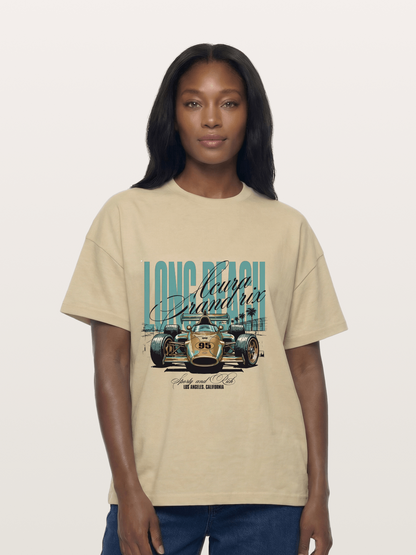 Vintage Long Beach Open Wheel Car Gildan T-shirt