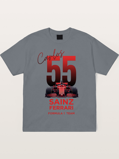 Carlos Sainz Ferrari 55 Art Cotton T-shirt