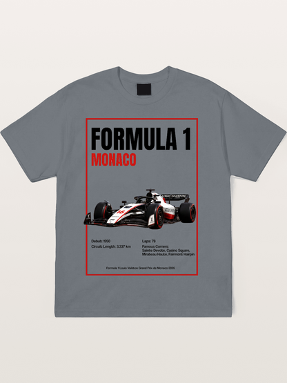 F1 Monaco LV Racing Car Poster Cotton T-shirt