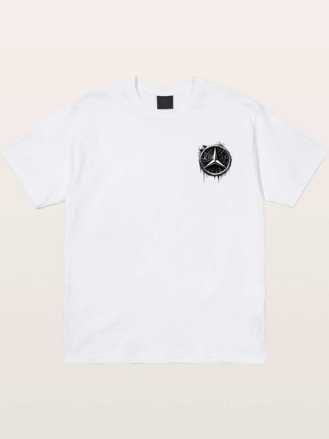 Mercedes Spider Web Logo Art Cotton T-shirt