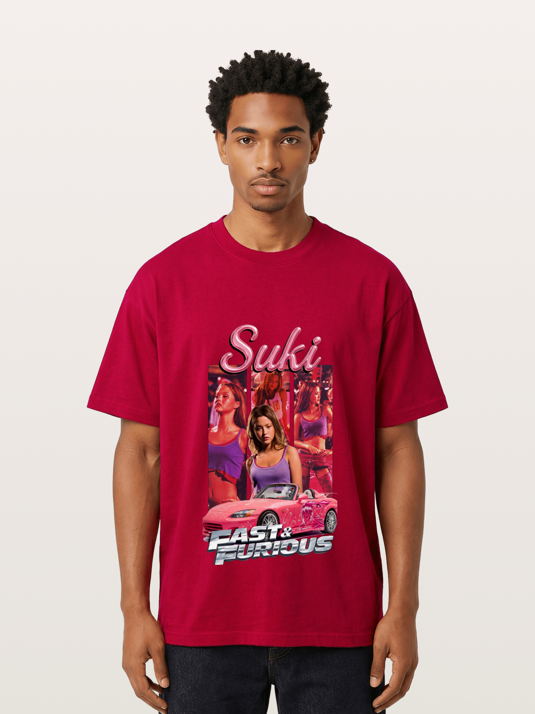 Fast & Furious Pink Crew Gildan T-shirt