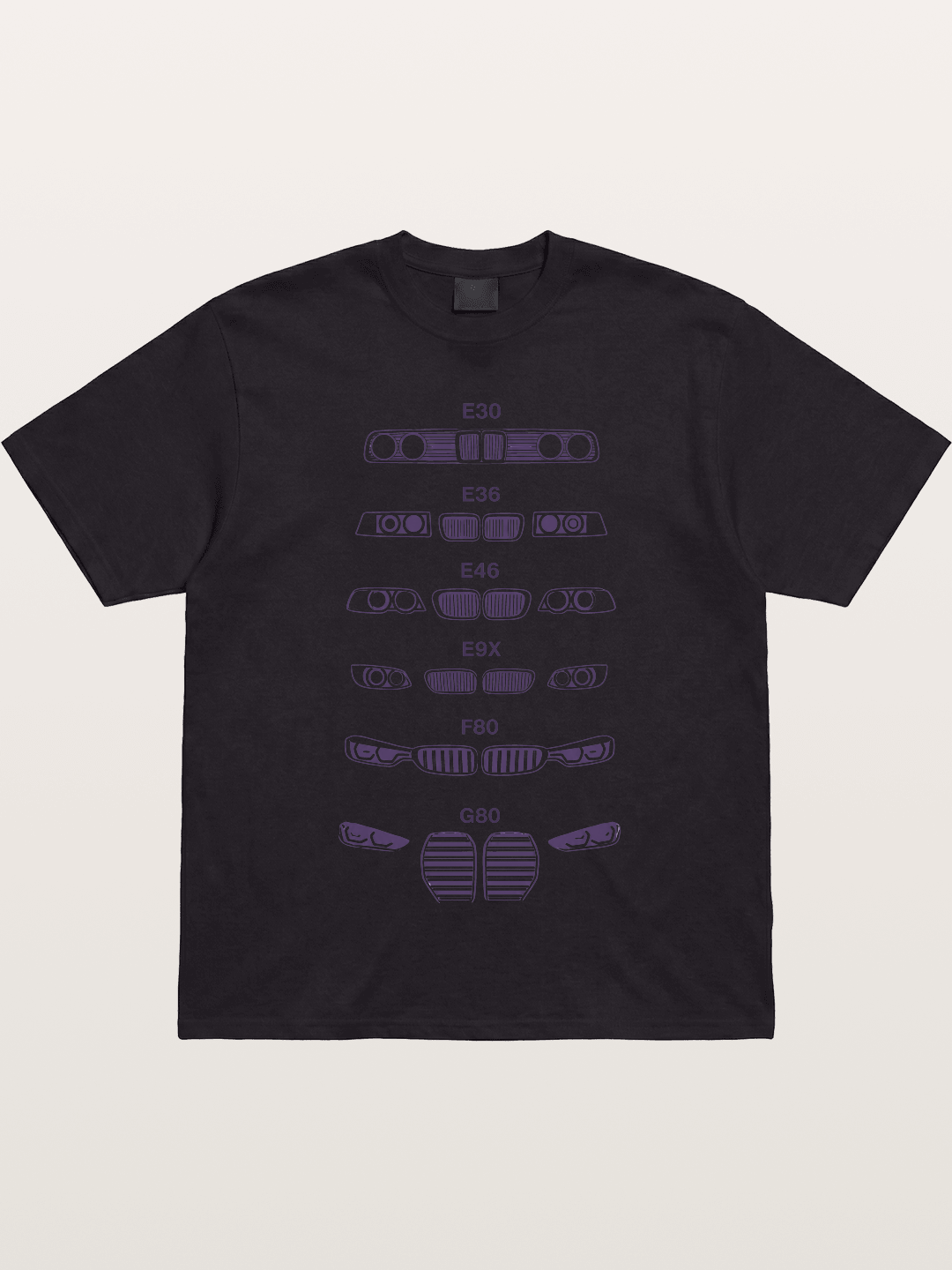 BMW Headlight Generations Print Gildan T-shirt