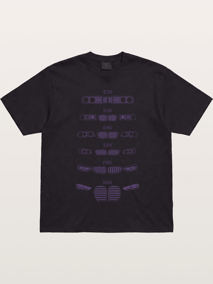 BMW Headlight Generations Print Gildan T-shirt