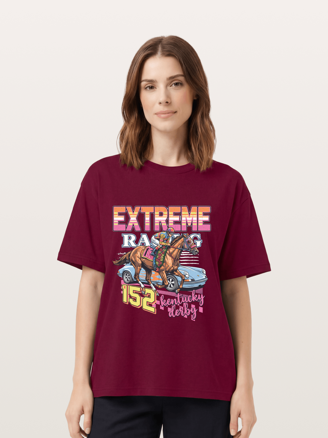 Derby Horse & Porsche Retro Gildan T-shirt