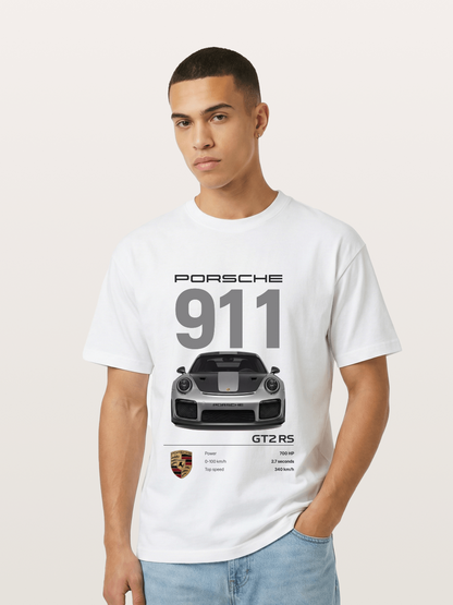 Porsche 911 GT2RS Front View Specs Gildan T-shirt