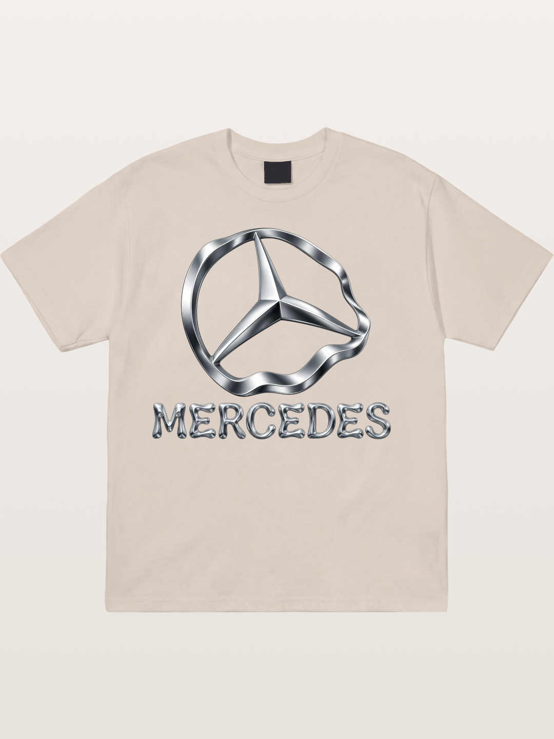 Mercedes Liquid Metal Logo Cotton T-shirt