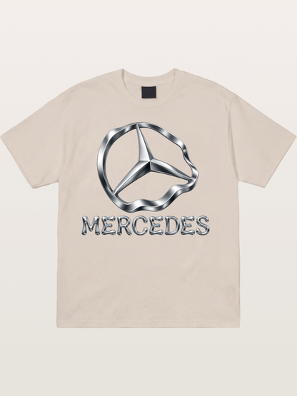 Mercedes Liquid Metal Logo Cotton T-shirt