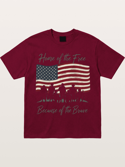 Home of the Free Because of the Brave Gildan T-shirt