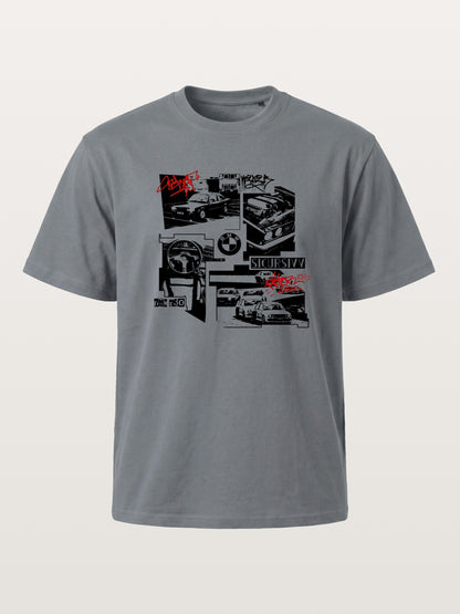BMW E30 Collage Graffiti Art Cotton T-shirt