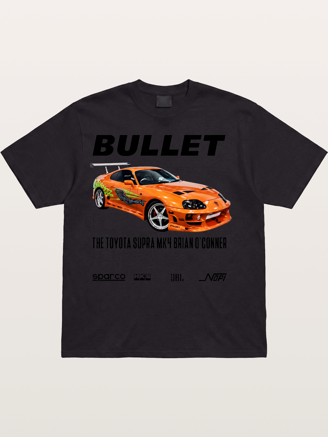 Toyota Supra Fast Furious Print Cotton T-shirt