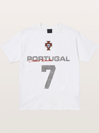 Portugal Ronaldo 7 Jersey Cotton T-shirt
