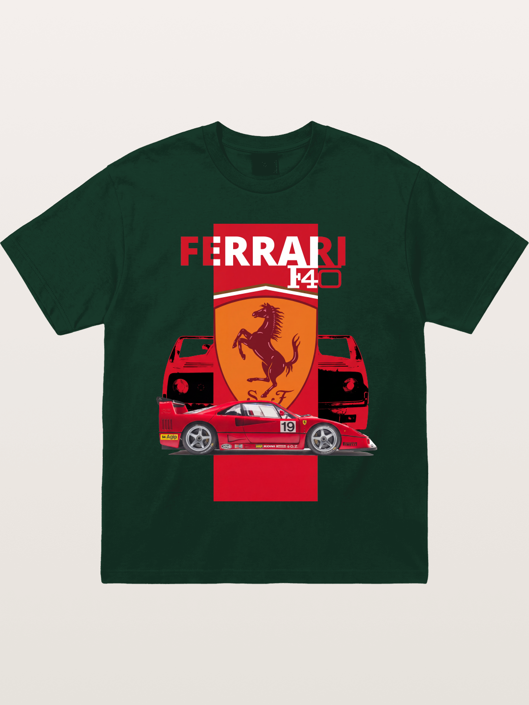 Ferrari F40 Race Car Double View Gildan T-shirt