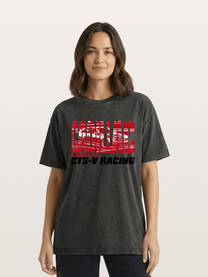 Cadillac CTS-V Racing Typography Washed T-shirt