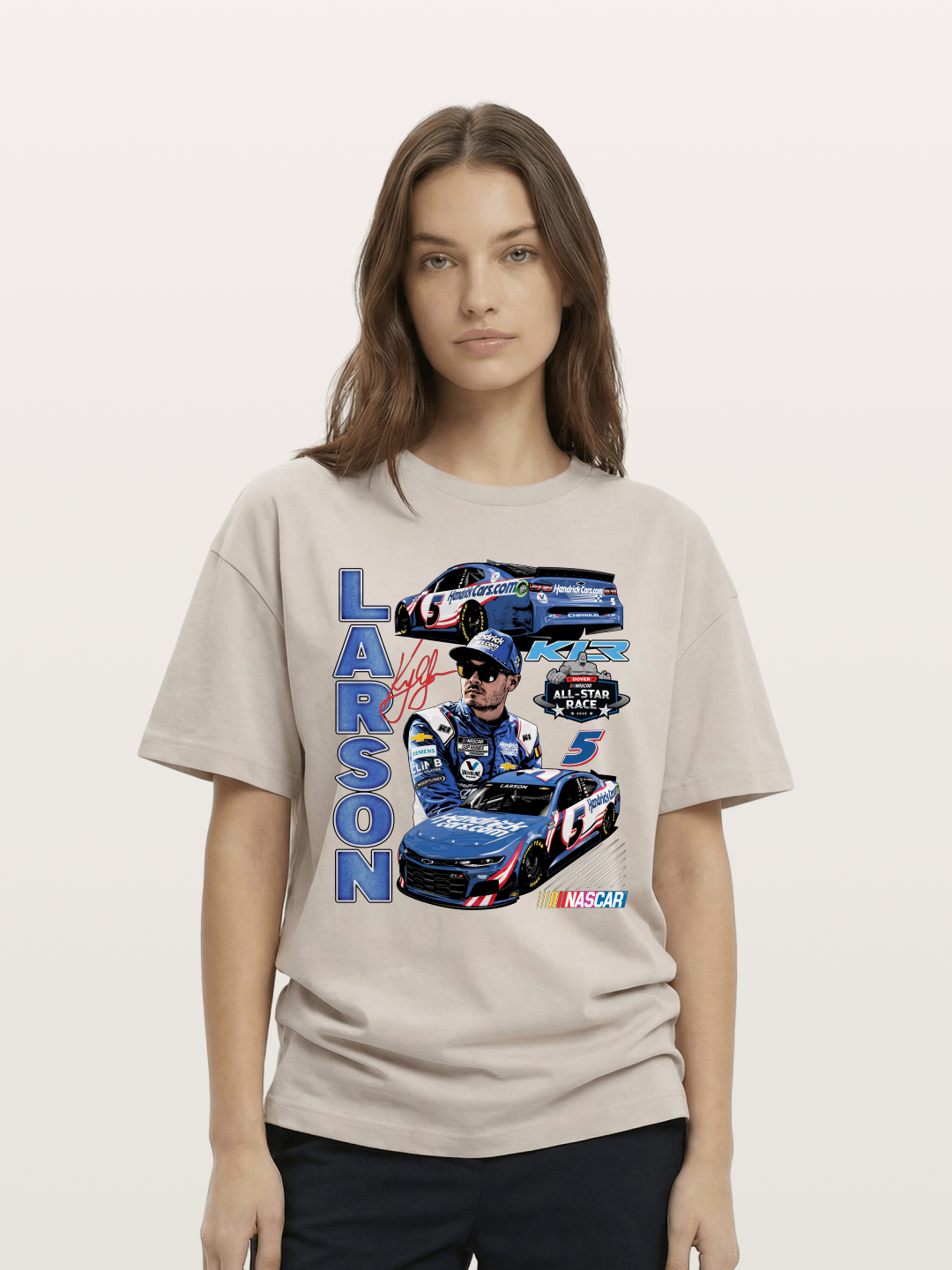 Larson All-Star Race Driver Collage Cotton T-shirt