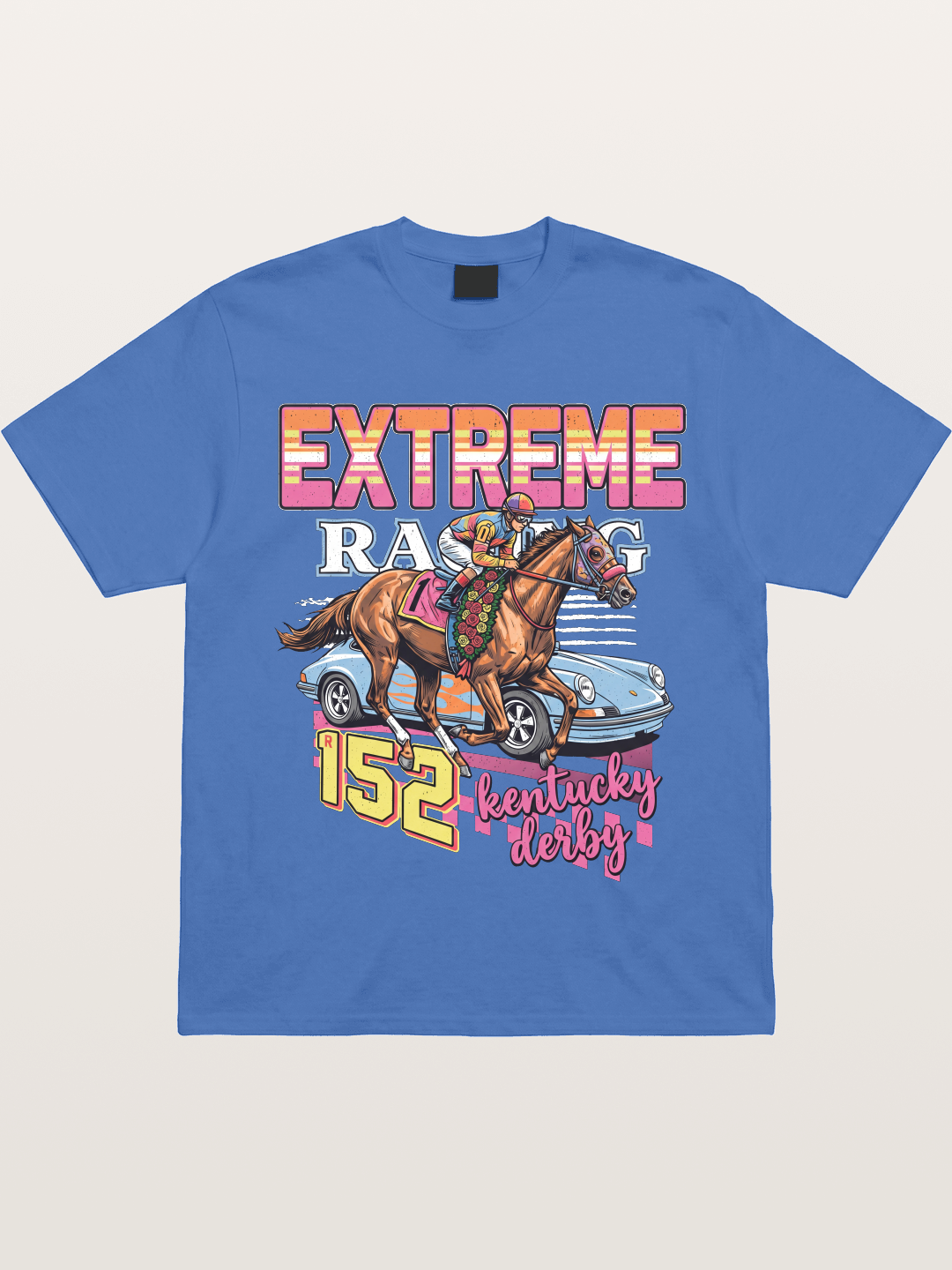 Derby Horse & Porsche Retro Gildan T-shirt