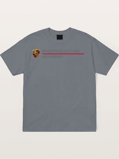 Porsche Motorsport Striped Logo Cotton T-shirt