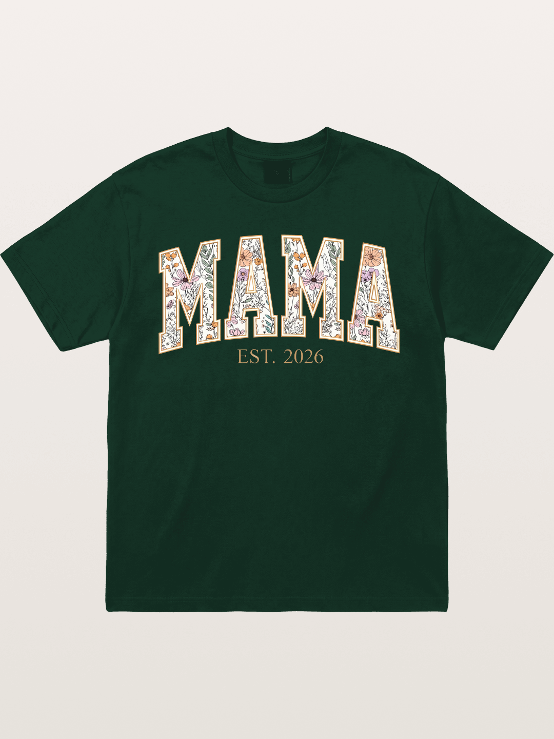 Floral Mama Est 2026 Design Gildan T-shirt