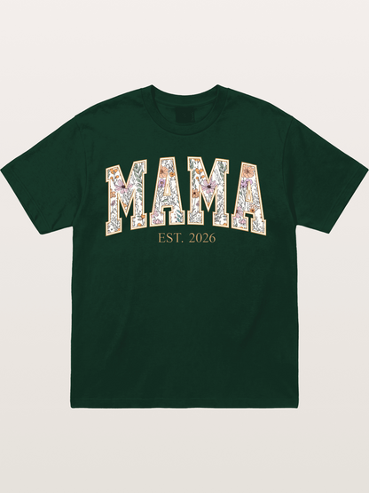 Floral Mama Est 2026 Design Gildan T-shirt