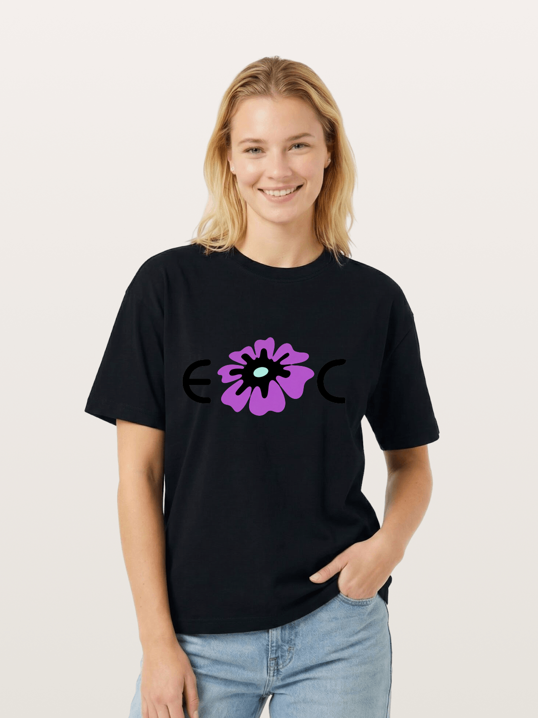 Purple EDC Daisy Silhouette Gildan T-shirt